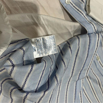 J. Crew Men's Shirt with Blue and White Stripes