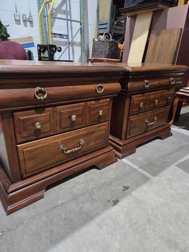 Vintage Wooden Nightstands
