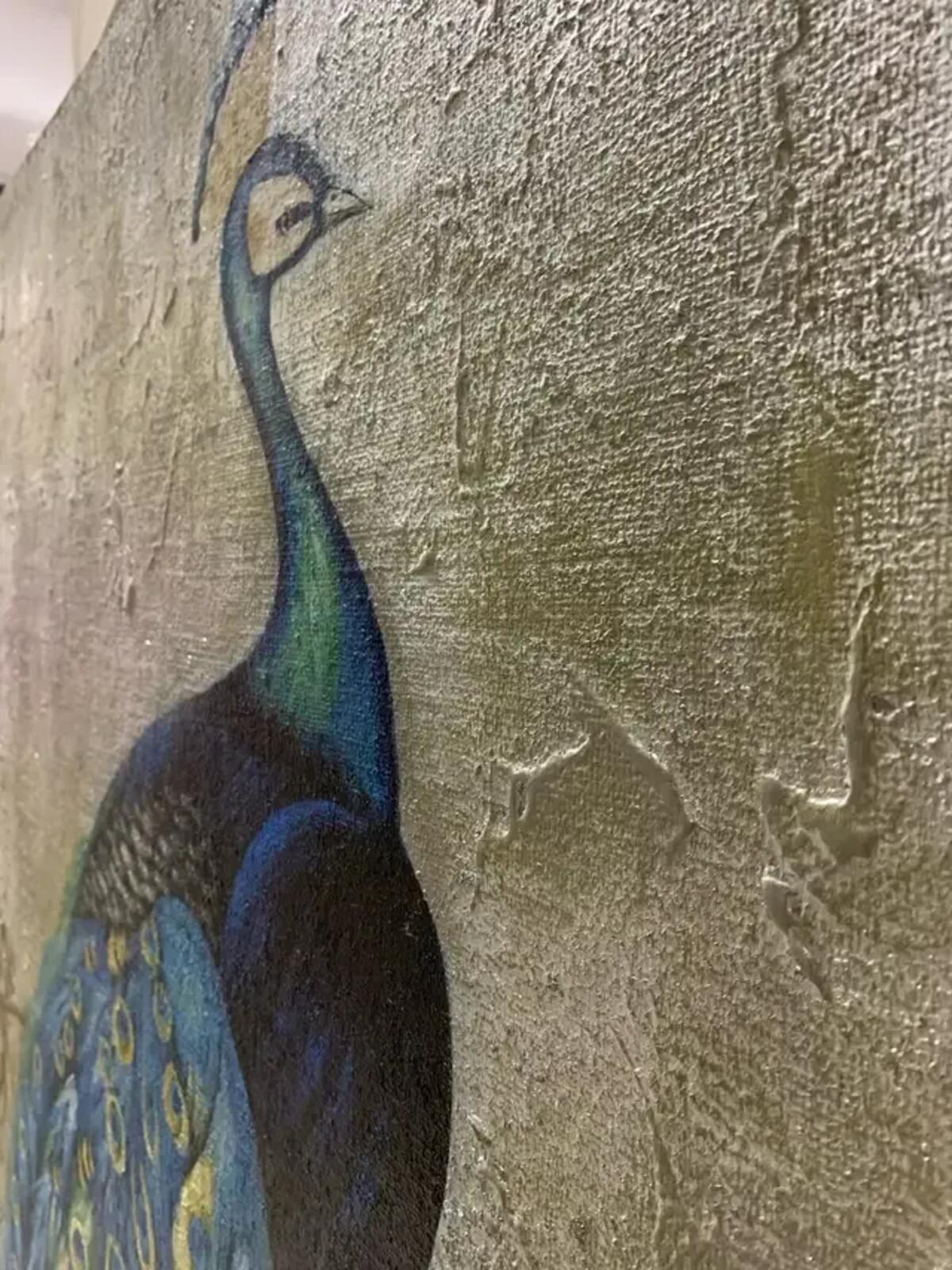 6 ft Peacock Wooden board Wall Art