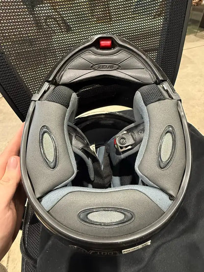 Zeus Synthese Black Helmet with Carry/Protective Bag