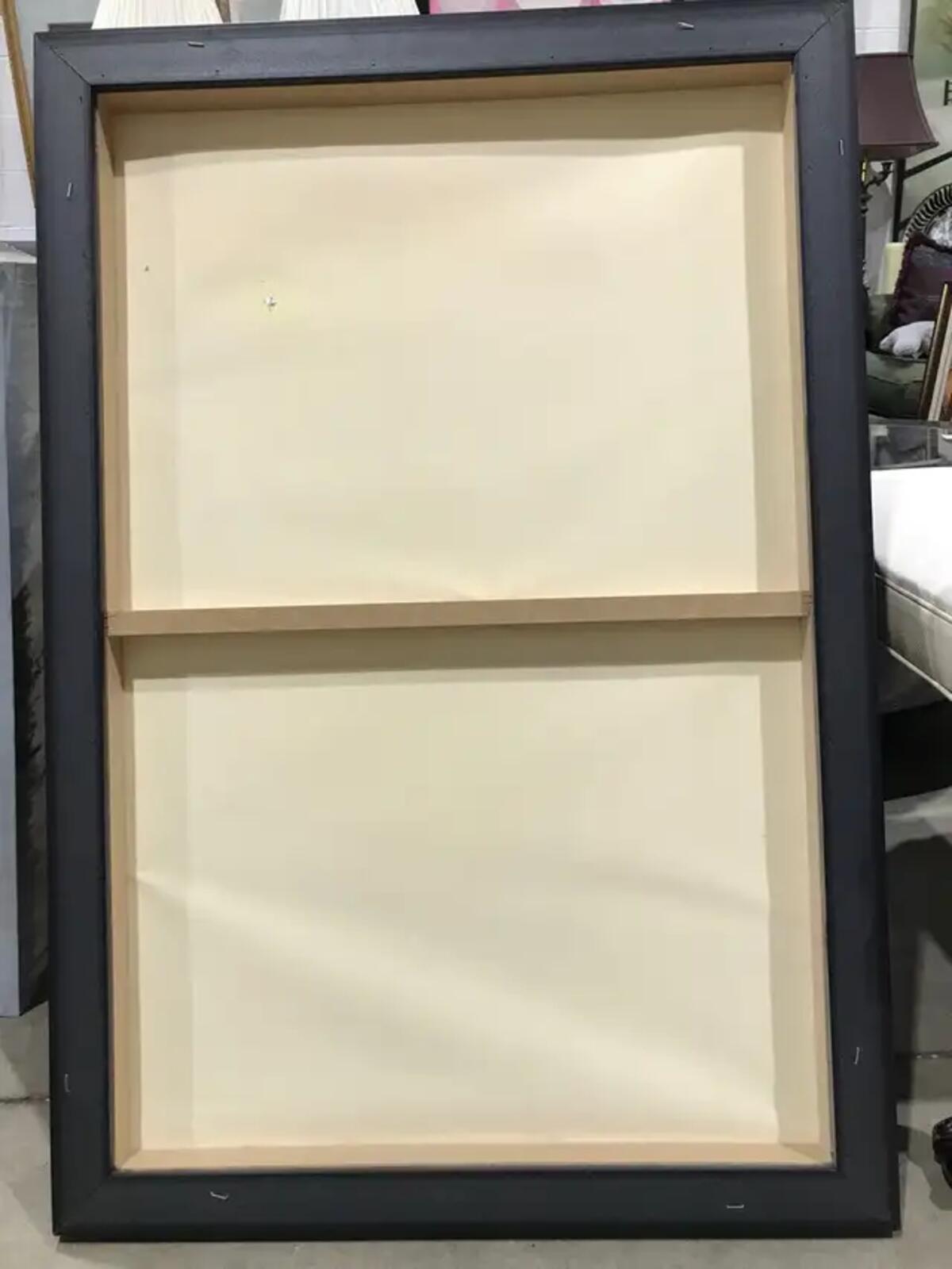 Large Grey-Scale Framed Flower Wall Art