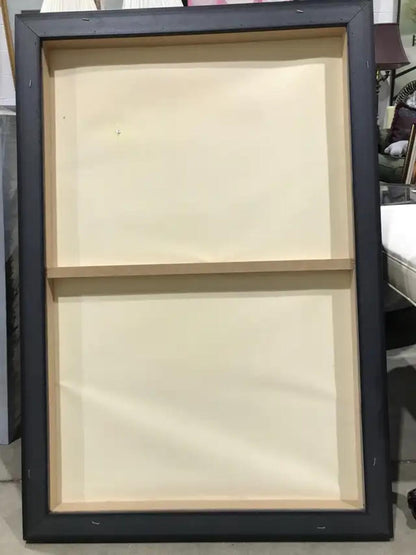 Large Grey-Scale Framed Flower Wall Art