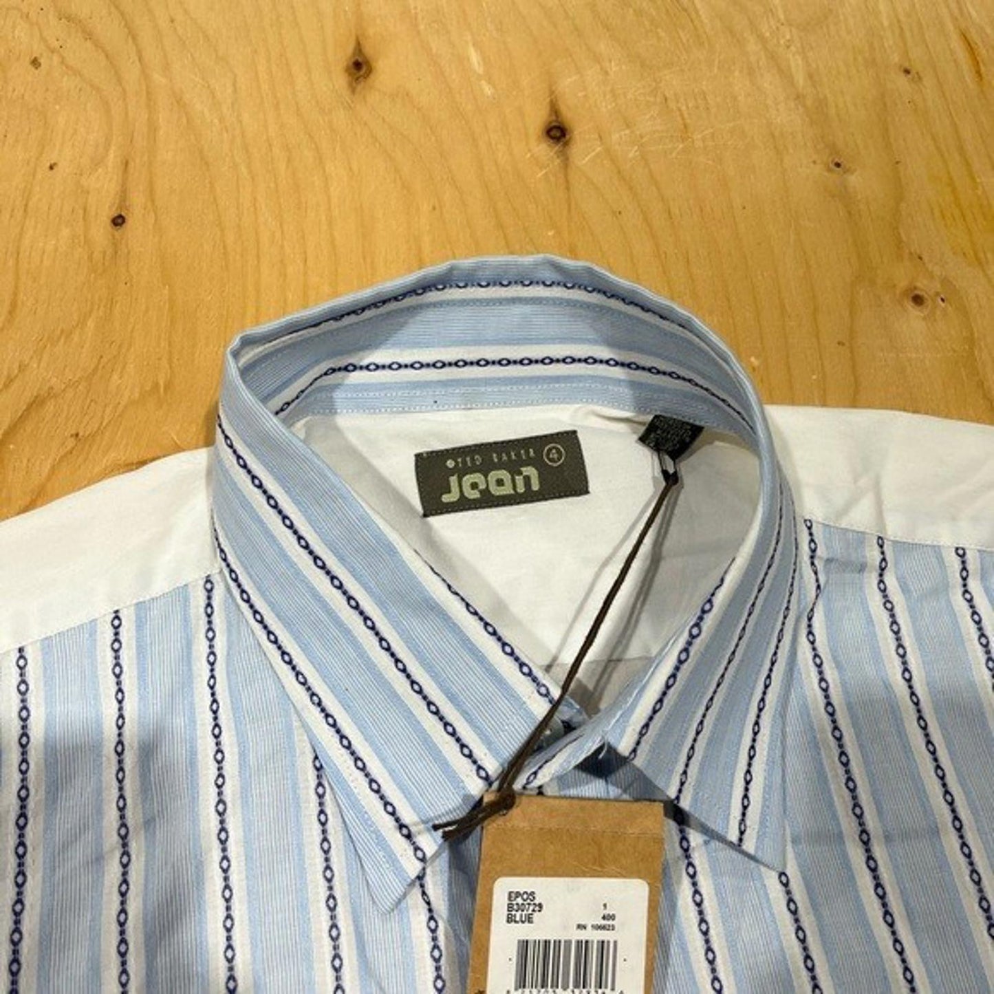 J. Crew Men's Shirt with Blue and White Stripes