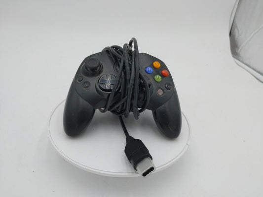 Good Condition Microsoft Original Xbox S-Controller Black w/ Breakaway Cable