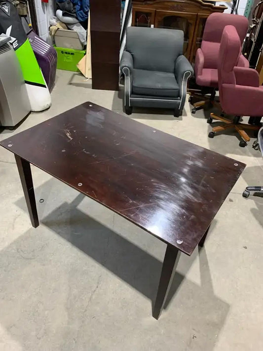 Large Dark Wood Dining Table