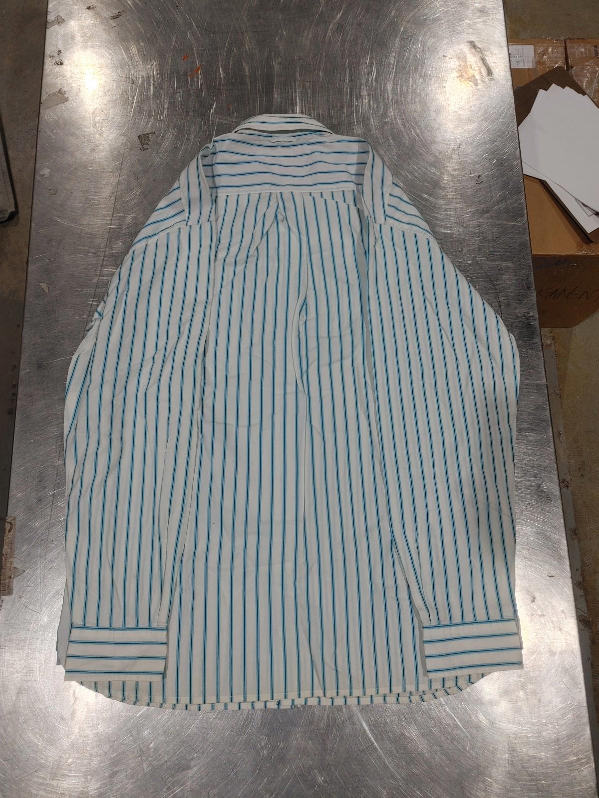 Excellent Condition Tommy Hilfiger Casual Button Shirt Size L Blue/Black Striped