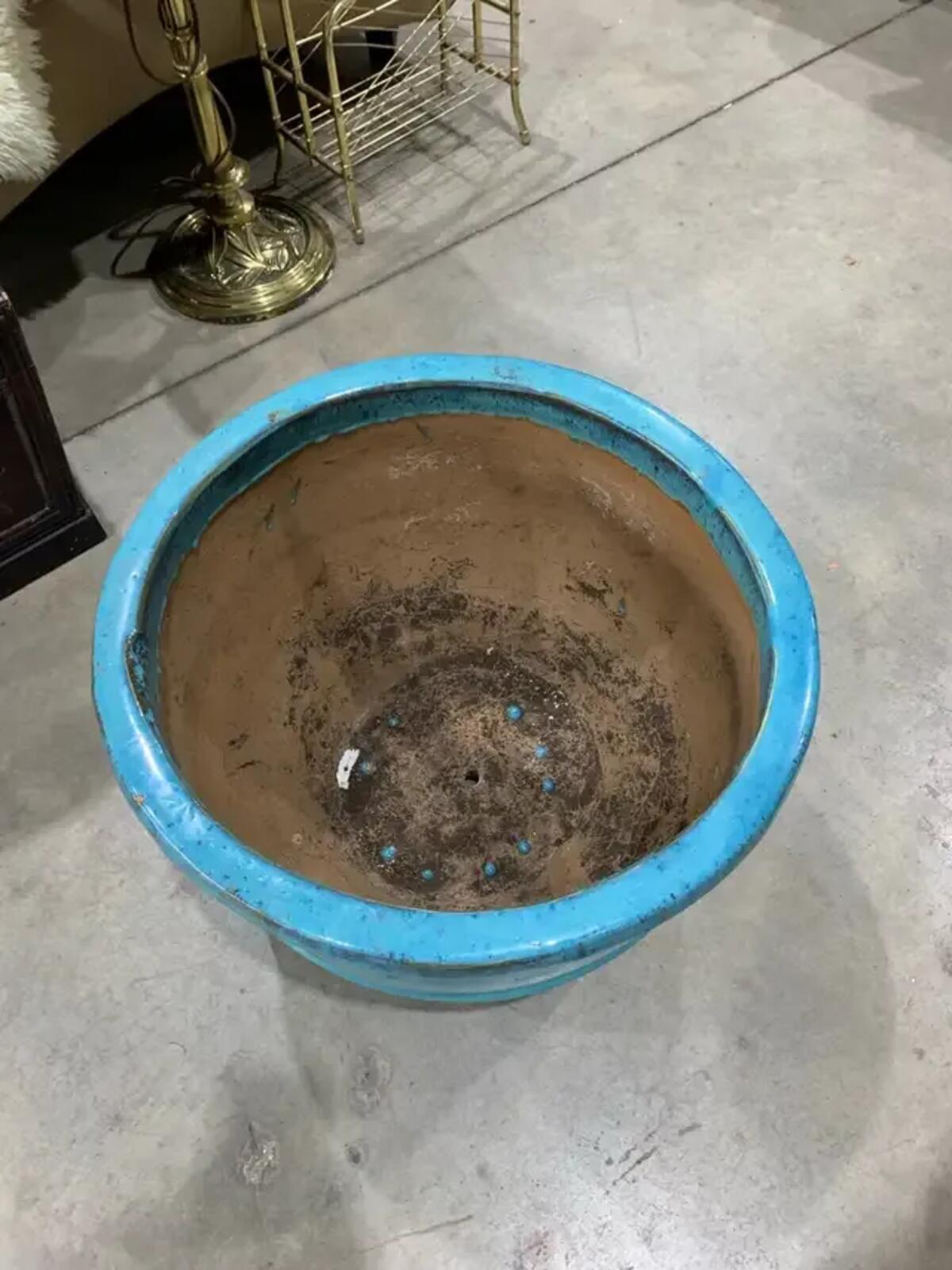 Large Outdoor Turquoise Planter