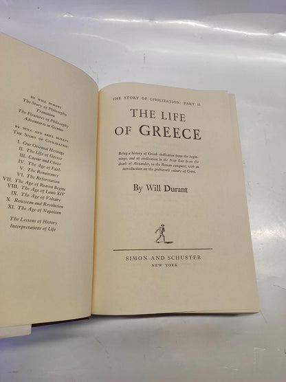 The Story of Civilization II The Life of Greece Will Durant 1966