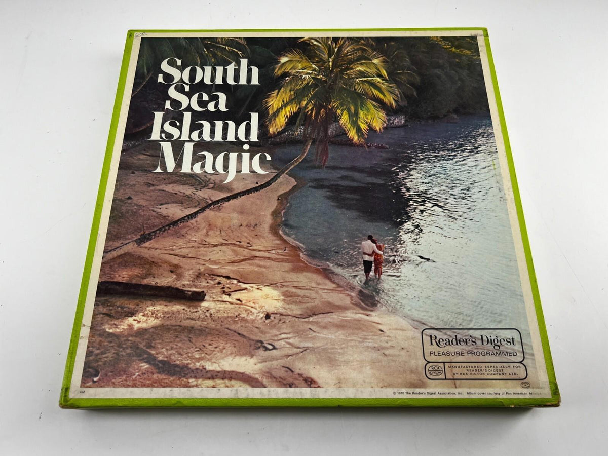 La magie des îles des mers du Sud — 1968 Reader’s Digest, coffret de 4 disques 33 tours 12 pouces, tiki luau