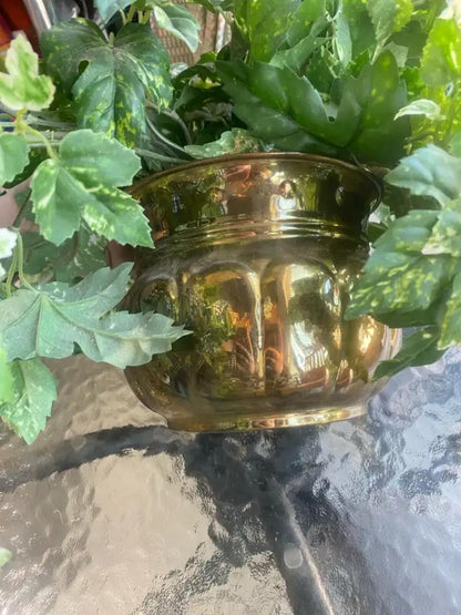 Brass Potted Artificial Plant