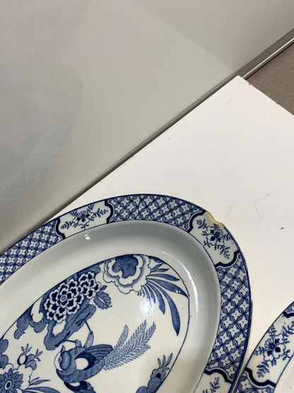 Lot of 5 Oval Platters Wood & Sons Yuan