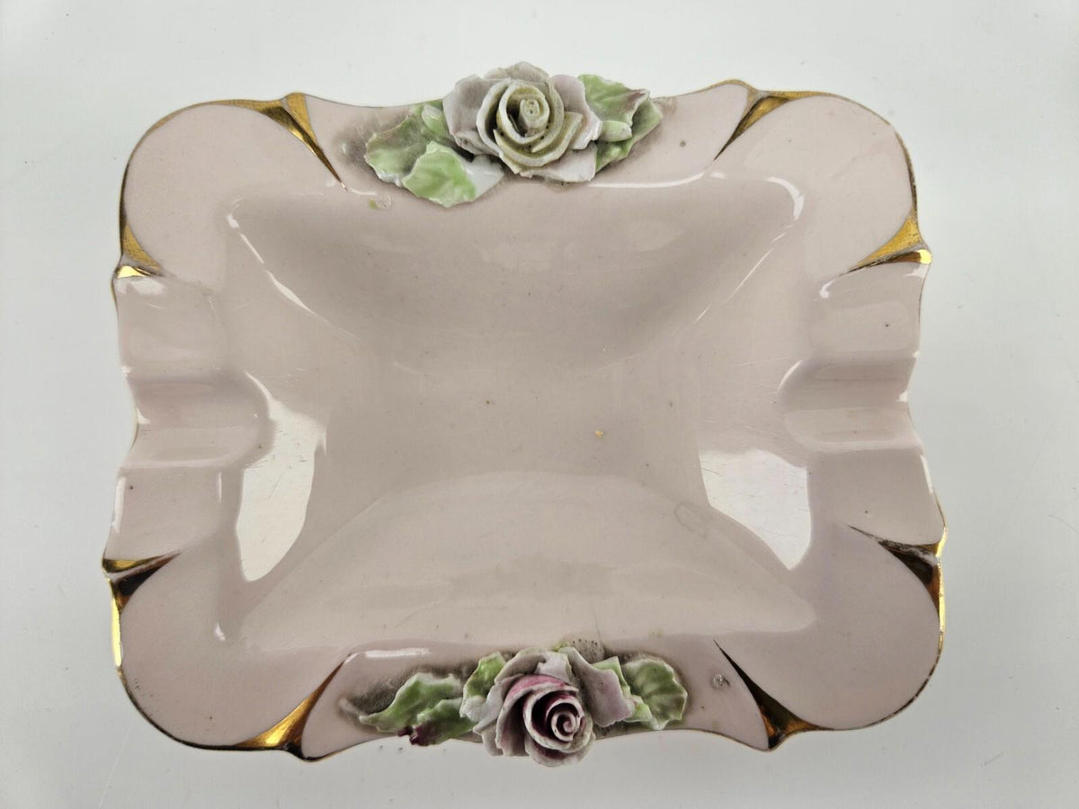 Vintage Staffordshire England 5" Floral Plate Dish