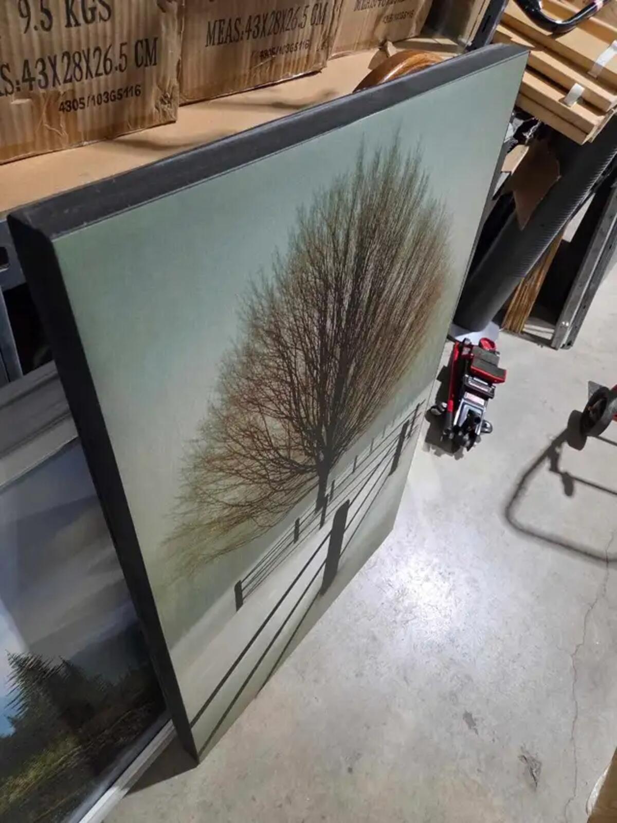 Large "Solitude" Winter Tree Canvas Art