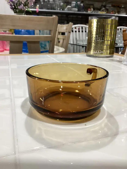 Amber Glass Soup Bowls -Set of 2