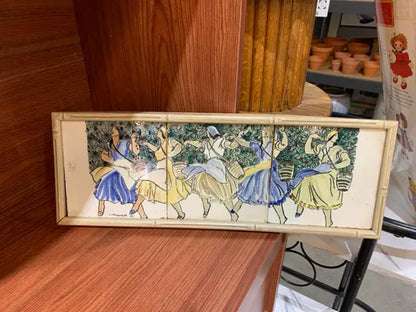 Vintage Dancing Women Tile Art