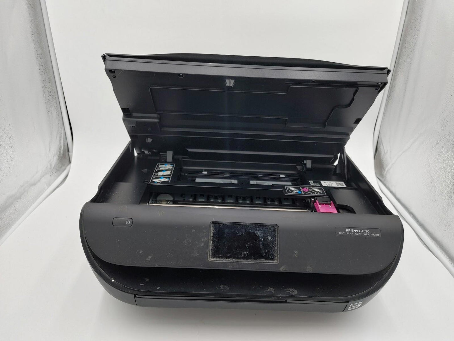 HP ENVY 4520 All-in-One Printer Black Tested Working Needs New Ink - Fair