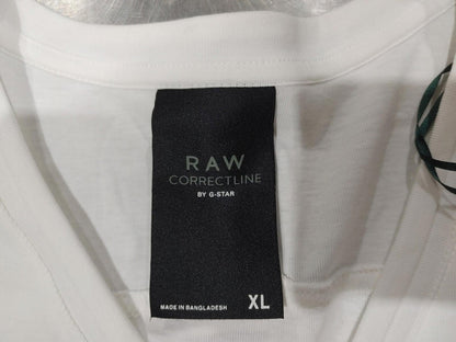 Brand New G-Star RAW CorrectLine Charley Granddad T-Shirt White Men's Size XL