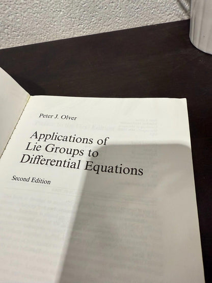 Applications of Lie Groups to Differential - Paperback, by Olver Peter J.