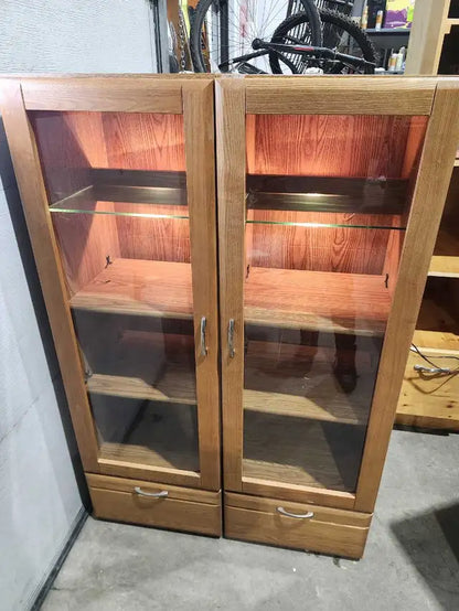 DeFehr Tower lighted Media Cabinet