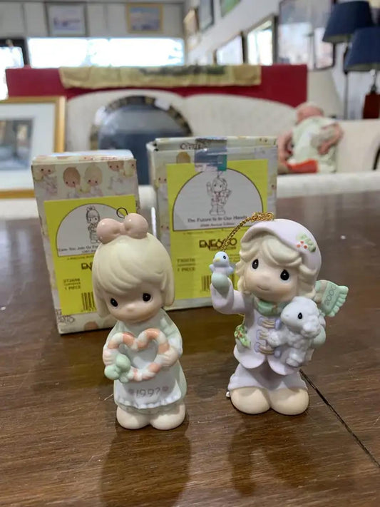 Precious Moments Ornaments set of 2