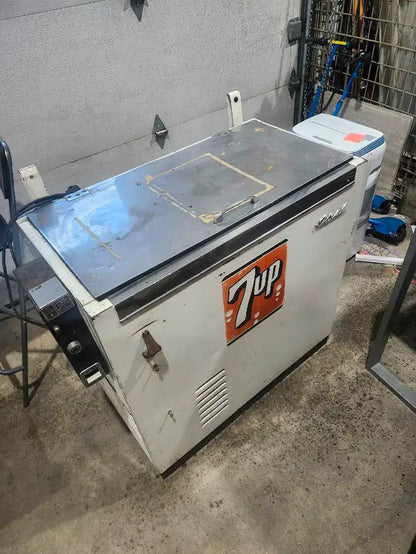 Vintage 7Up Coin Operated Soda Machine - 1950s