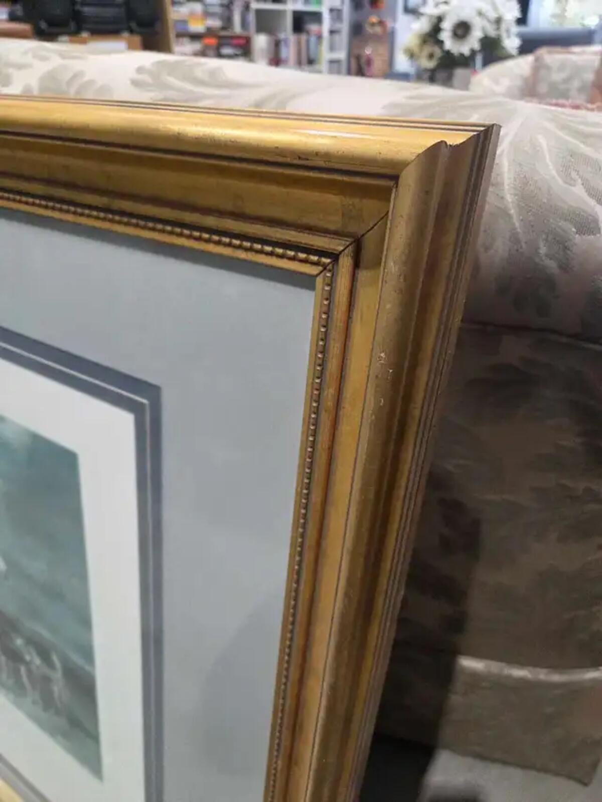 Framed Mr. Willm. Long on Bertha Engraved Painting