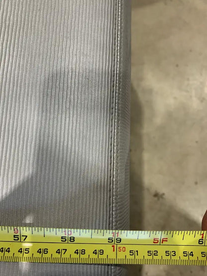 XL Silver Leather Ottoman