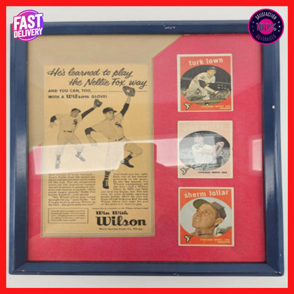 Chicago White Sox Players Portrait Wooden Framed 39x31x3cm