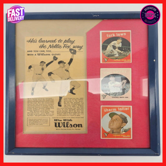 Chicago White Sox Players Portrait Wooden Framed 39x31x3cm