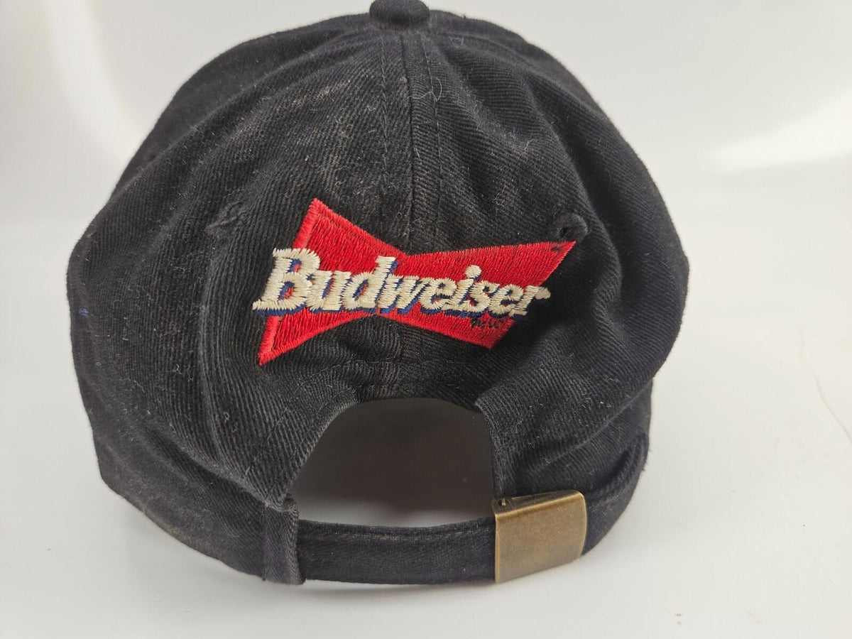 Super Bowl XXXIV 2000 Metal Badge Hat Black Budweiser Strapback Baseball Cap