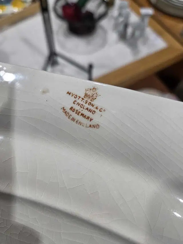 Antique Myott Son & Co Rosemary Platter
