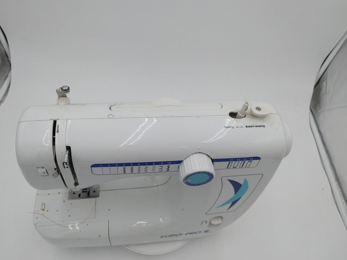 Euro-Pro X Sewing Machine Model 464XC White Tested Working w/ PSU - Fair