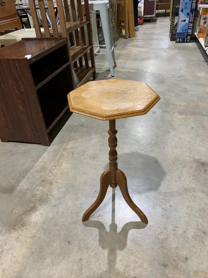 Octagon Wooden Side Table/Plant Stand