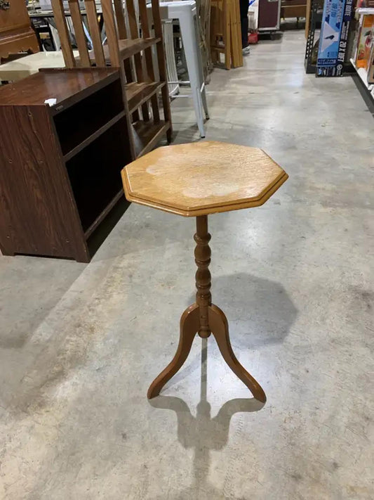 Octagon Wooden Side Table/Plant Stand