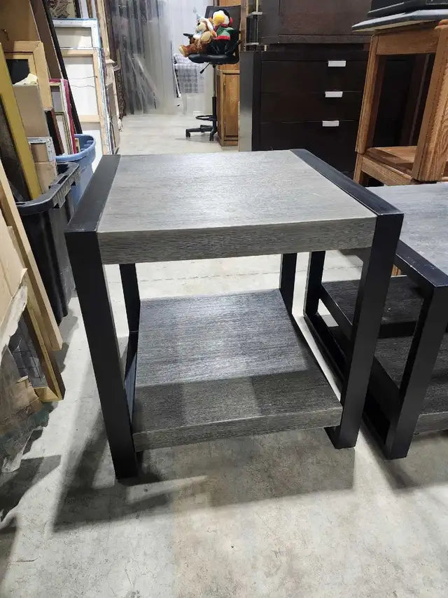 Modern Grey Coffee & End Table Set