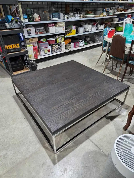 Restoration Hardware Nicolas 52" Square Oak Coffee Table