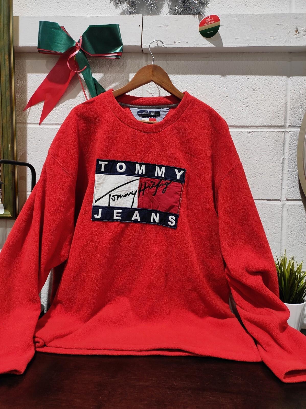 Tommy Hilfiger Jeans Crewneck Men's Red Sweatshirt Size- XL