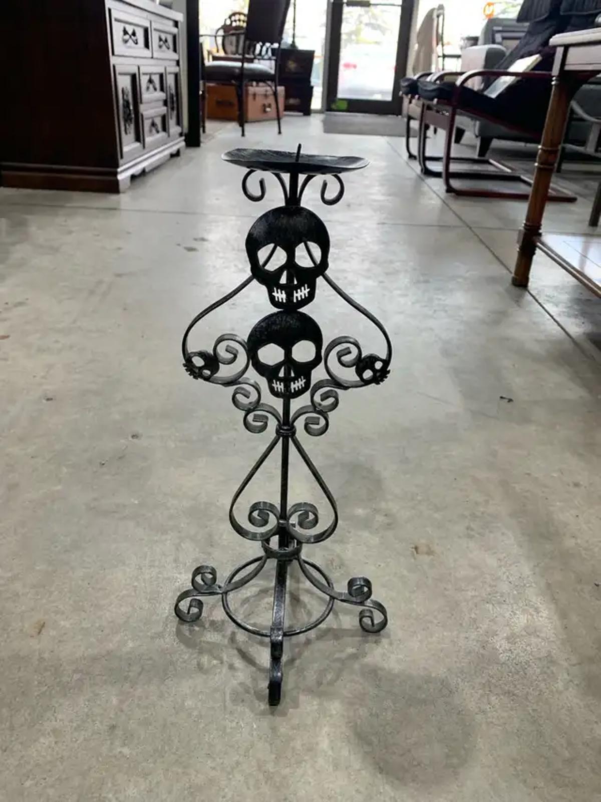 Skull Candle Holder