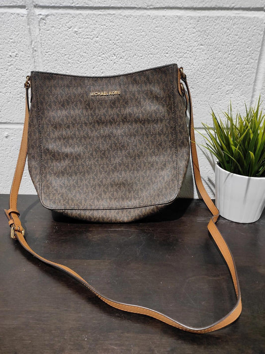 MICHAEL KORS Shoulder Bag PVC BRW Allover Pattern