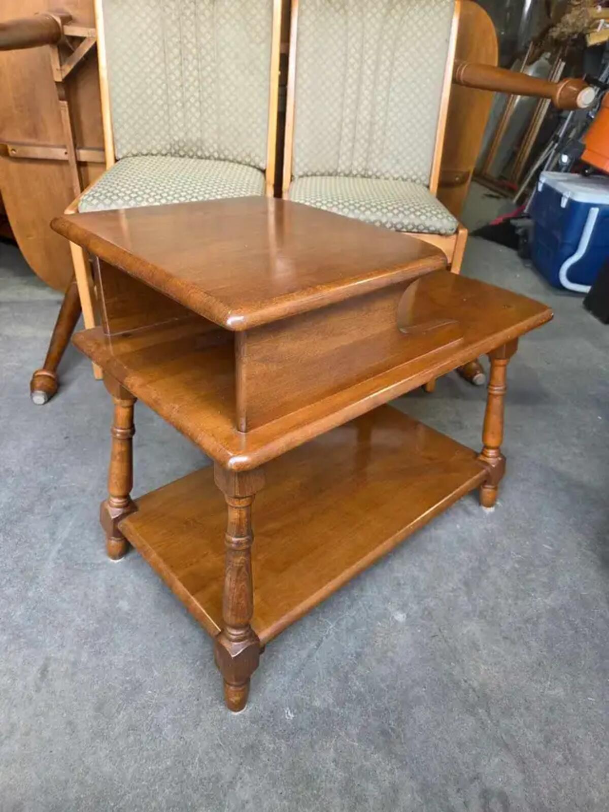 Vintage Mid-Century Telephone Table