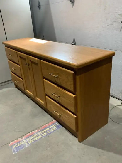 Oak Effect 6 Drawer Dresser