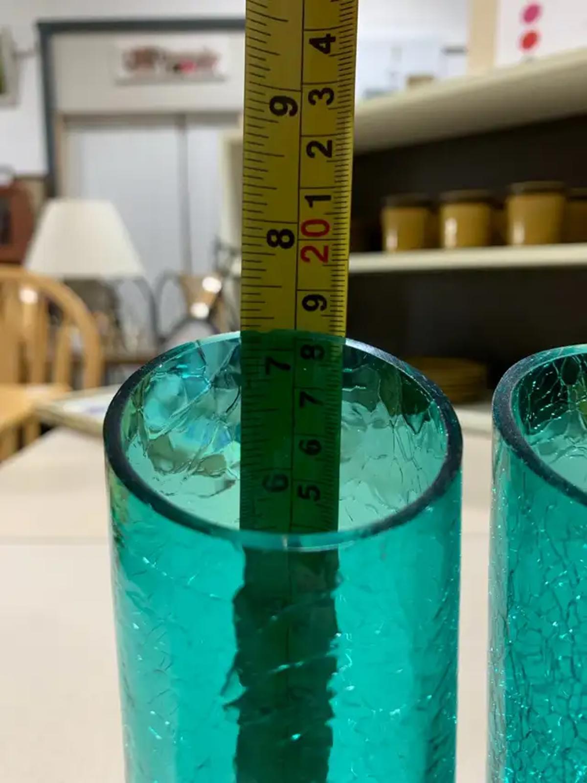 Crackle Glass Decorative Vase - Set of 4