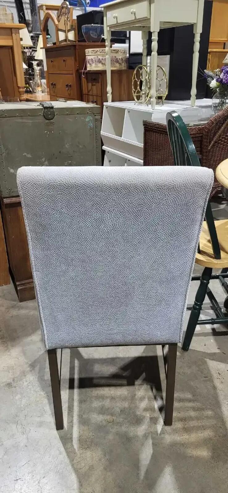 Modern Grey Upholstered Dining Chair - 2 Available