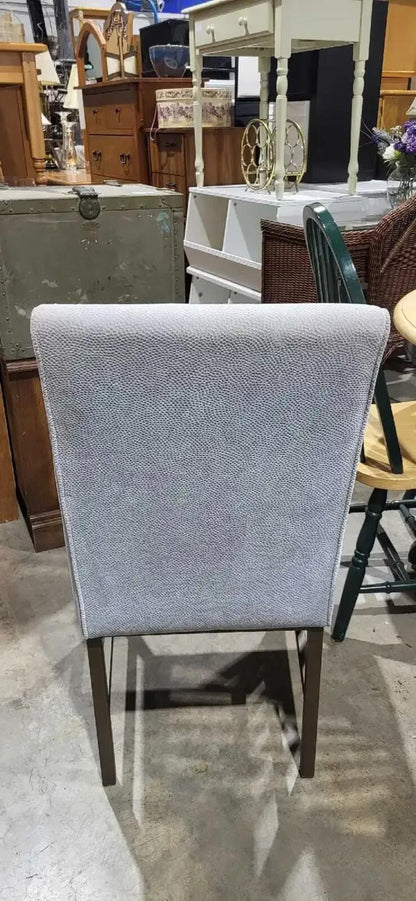 Modern Grey Upholstered Dining Chair - 2 Available