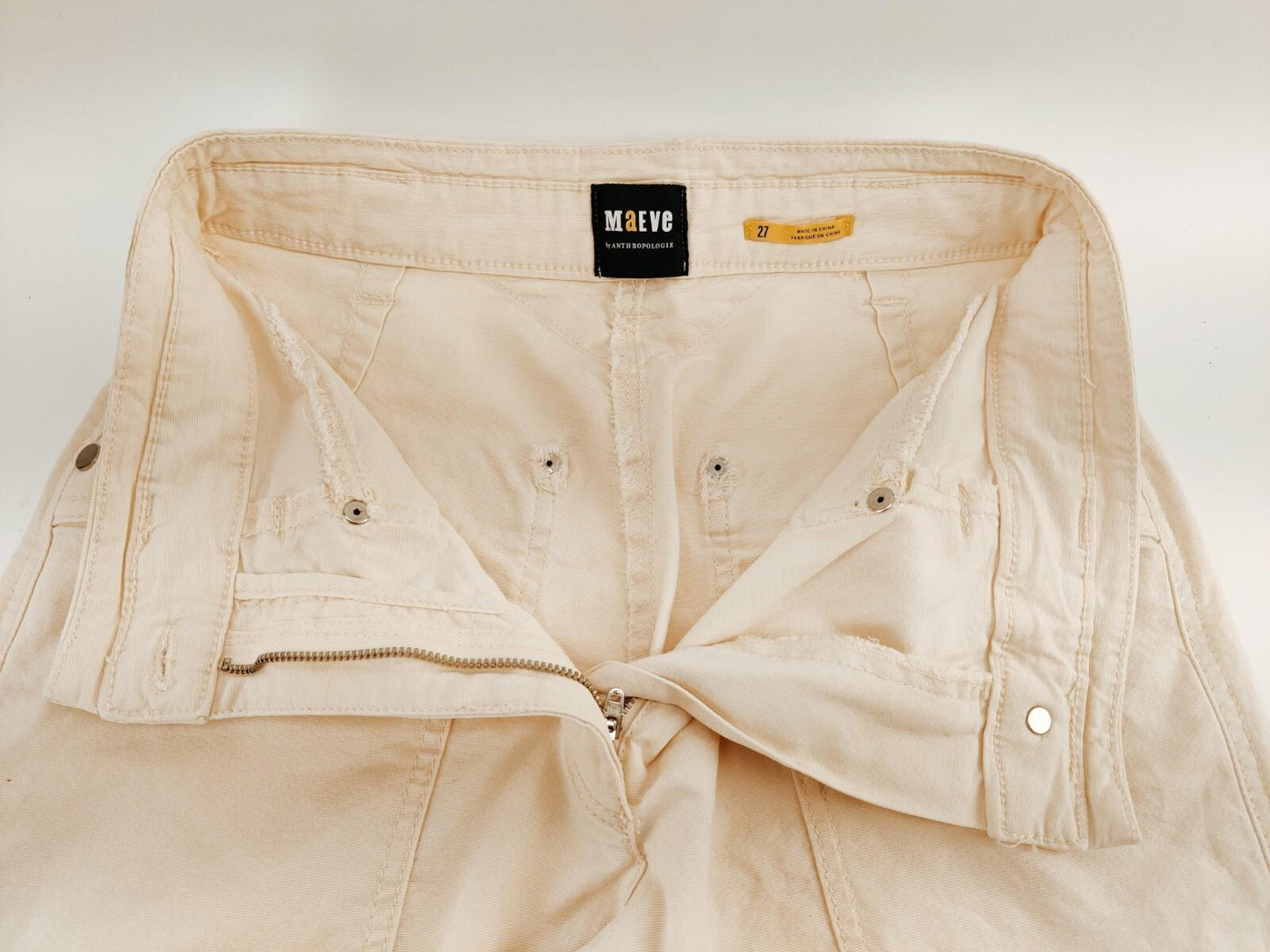 Maeve by Anthropologie White Carpenter's Pants Women's Size 27