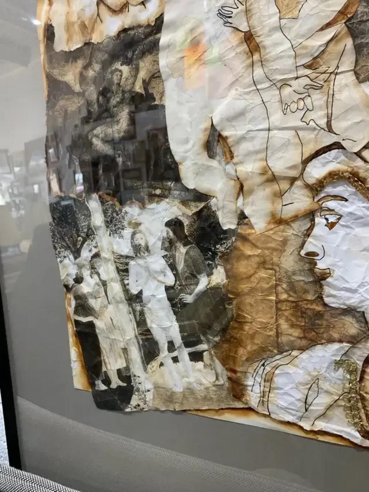 Original Contemporary Collage Art - Framed & Ready to Hang