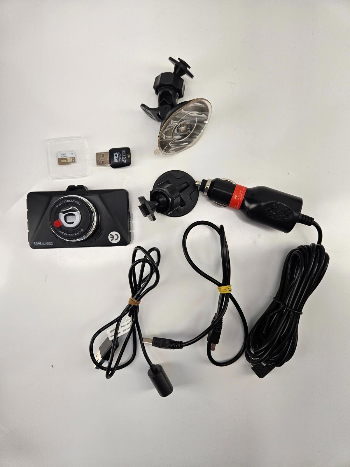 Caméra embarquée FHD 3 pouces, enregistreur vidéo HD 1080p - Carte mémoire de 32 Go