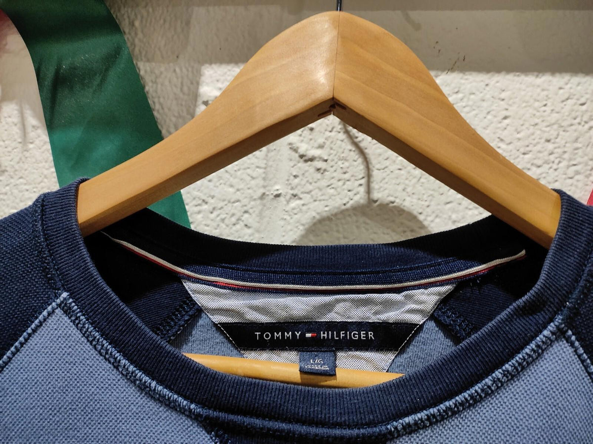 Tommy Hilfiger TH Athletic Crewneck Cotton Blend Sweatshirt Embroidered Logo  L