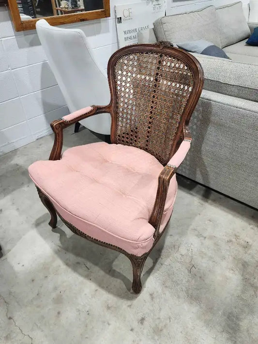 Vintage Cane Pink Chair