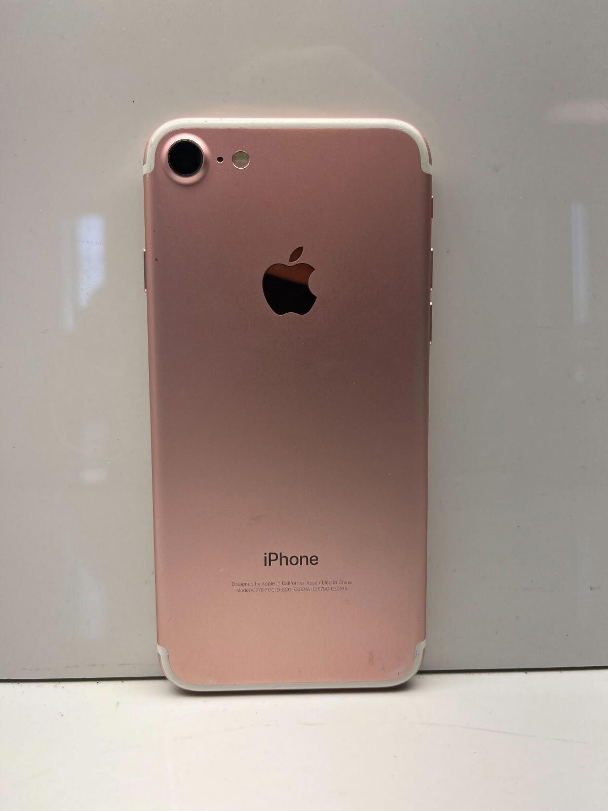iPhone 7 White/Rose Gold 32GB Cracked Glass FOR PARTS